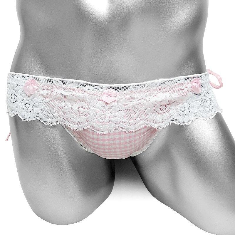 Mens Lace-up Sissy Panties