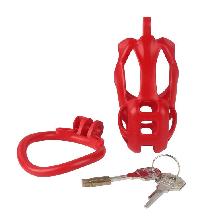 3D Cobra Male Chastity Cage with 4 Arc Rings