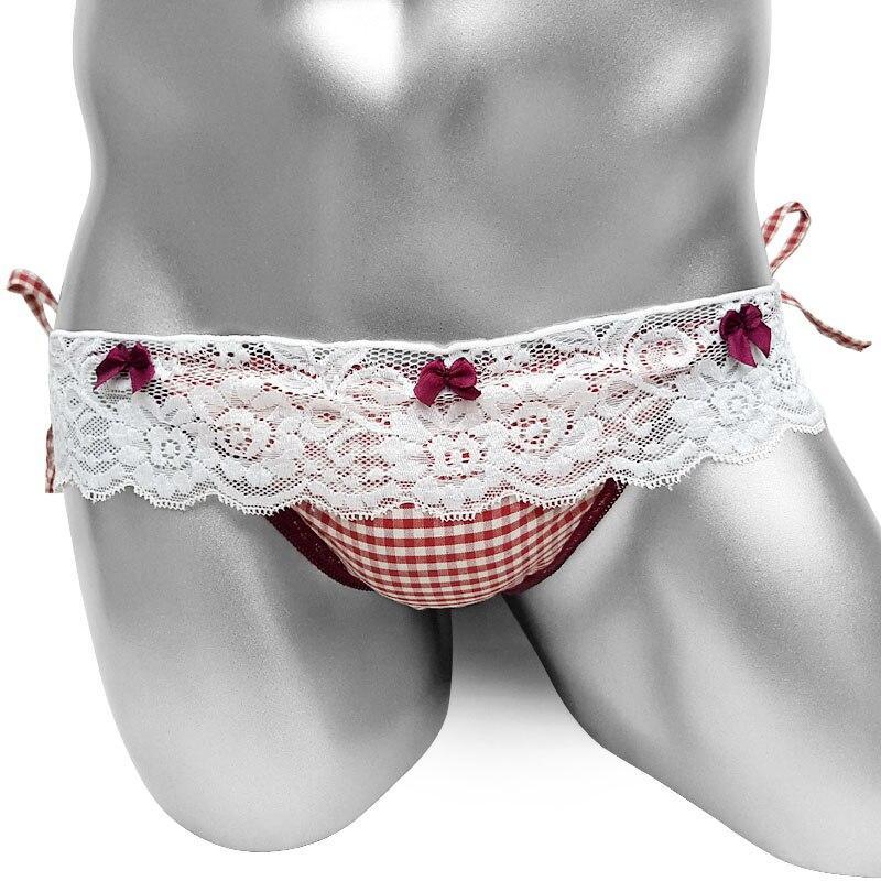 Mens Lace-up Sissy Panties