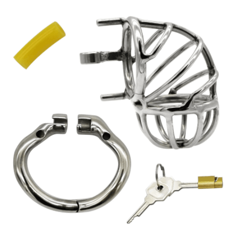 CC22 Reverse Design Stainless Steel Stealth Chastity Cage