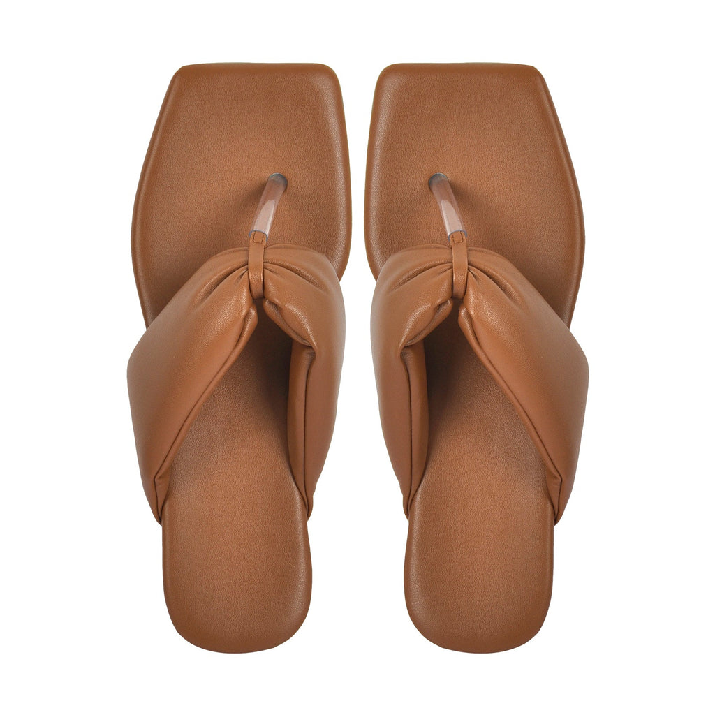 Thong Flip Flops Slippers Chocolate Flats