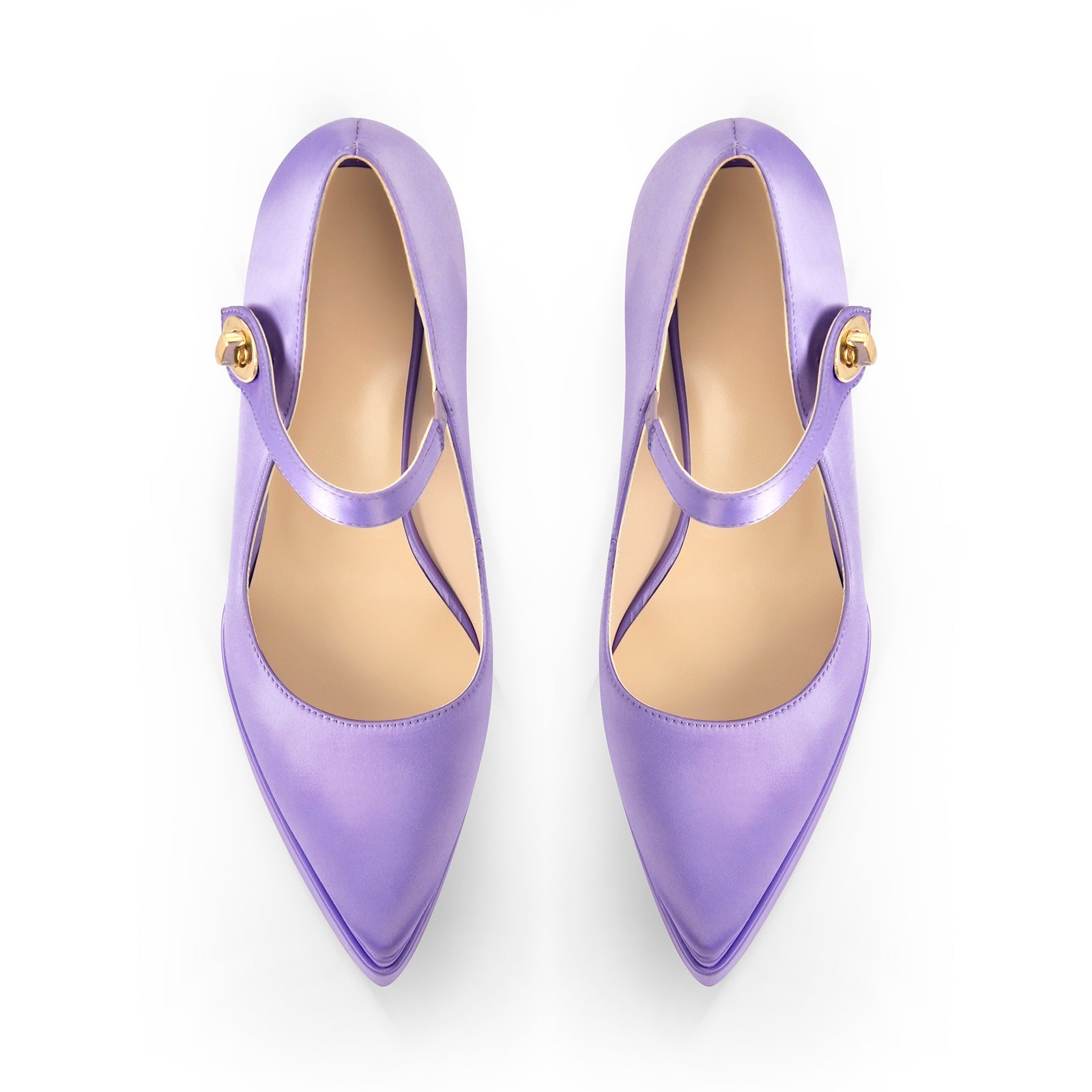 Pointed Toe Platform Mary Jane Pumps