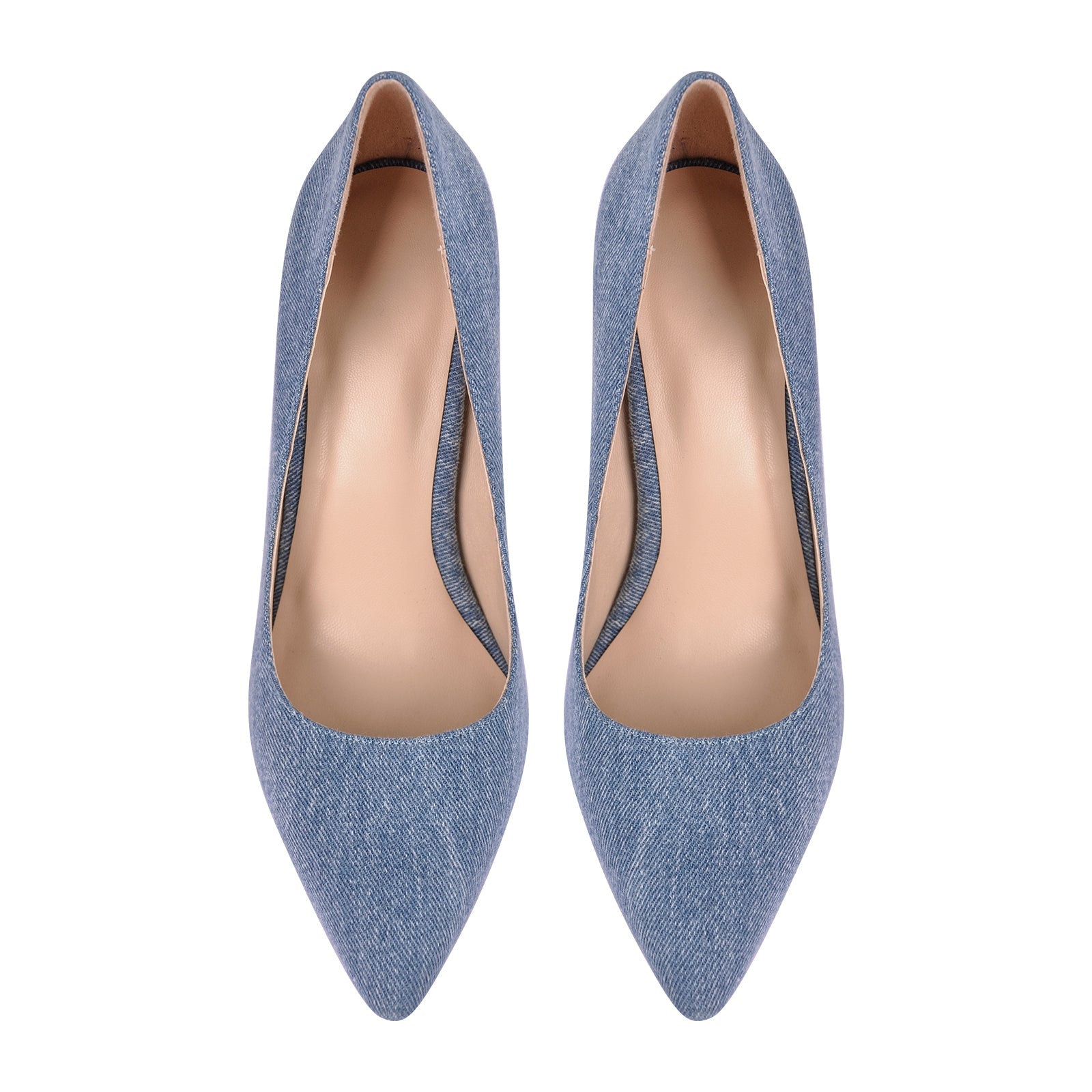 Denim Pointed Toe Stilettos Pumps