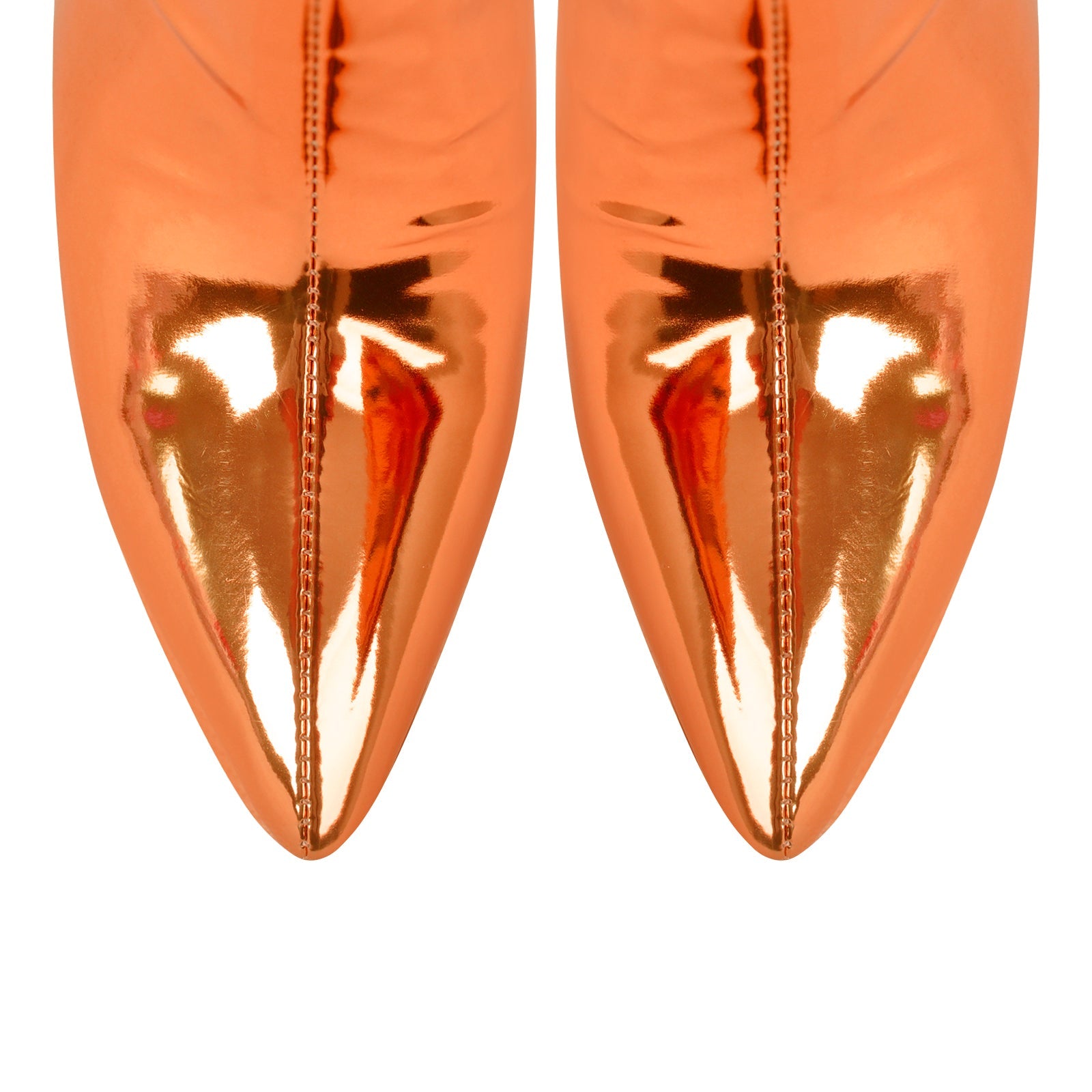 Metallic Pointed Toe Stiletto Over The Knee Boots