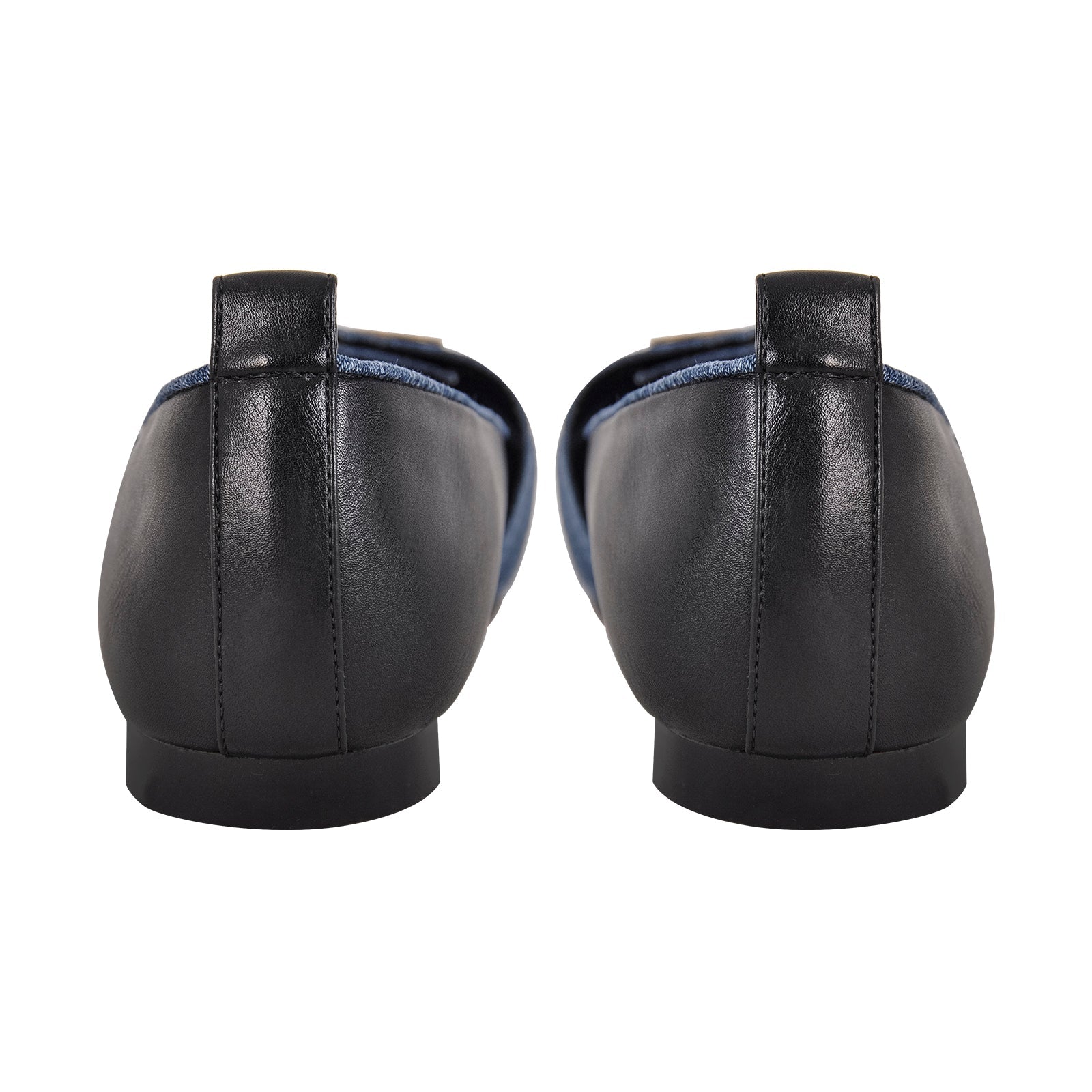 Denim Round Toe Flats