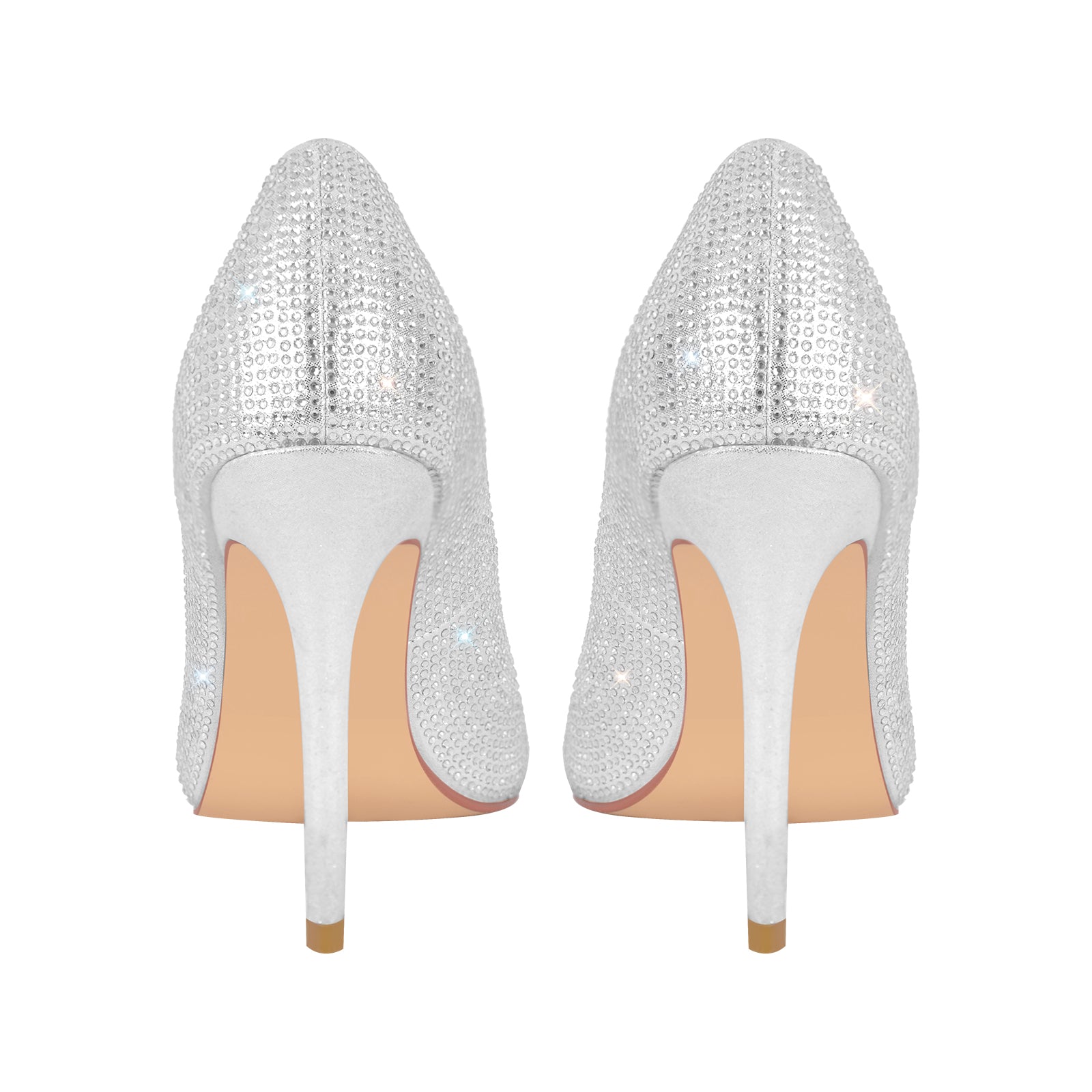 Rhinestone Peep Toe Stiletto Pumps