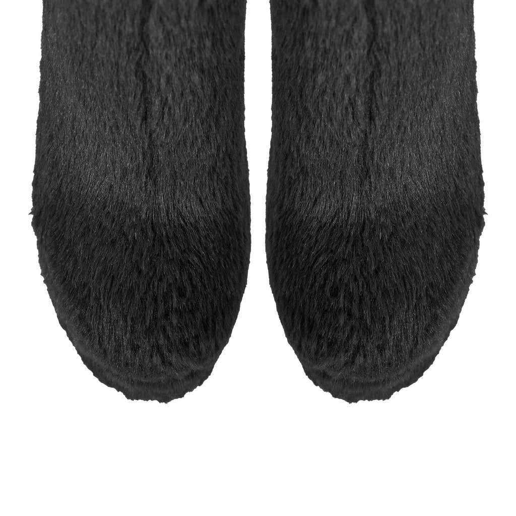 Pink Fur Platform High Heels Boots