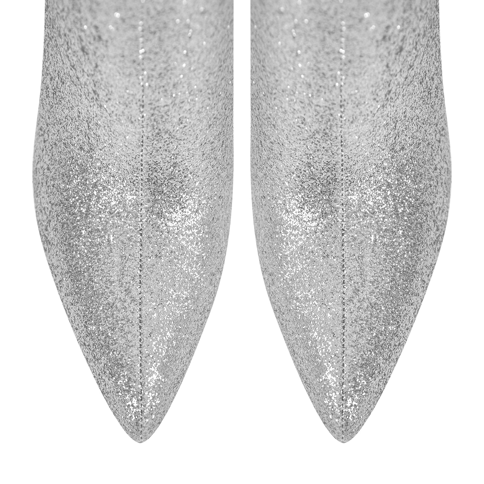 Pointed Toe Glitter Stilettos Ankle Boots