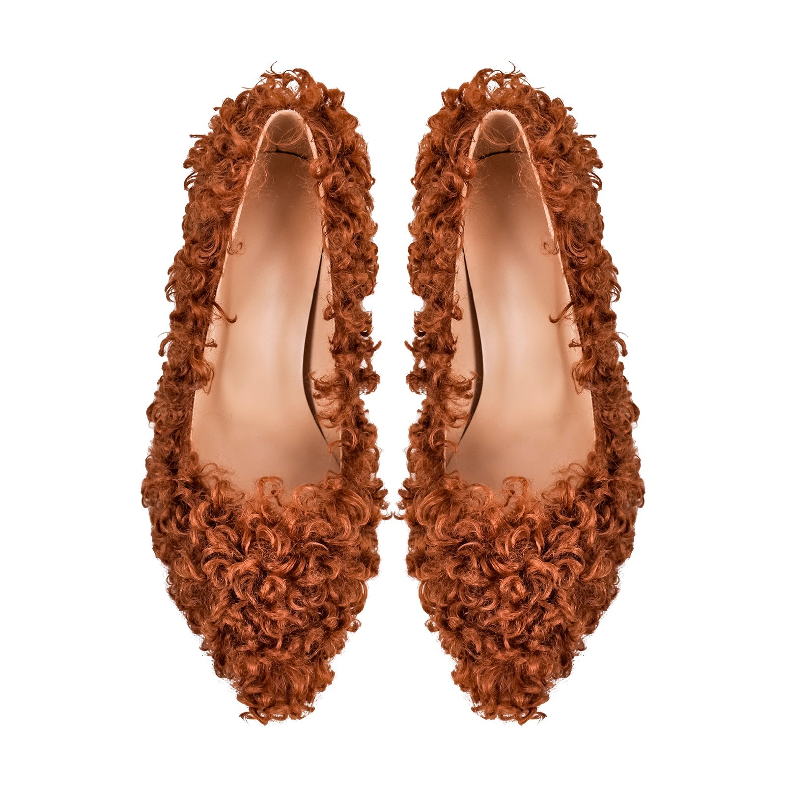 Fluffy Pointed Toe Stiletto High Heel Pumps