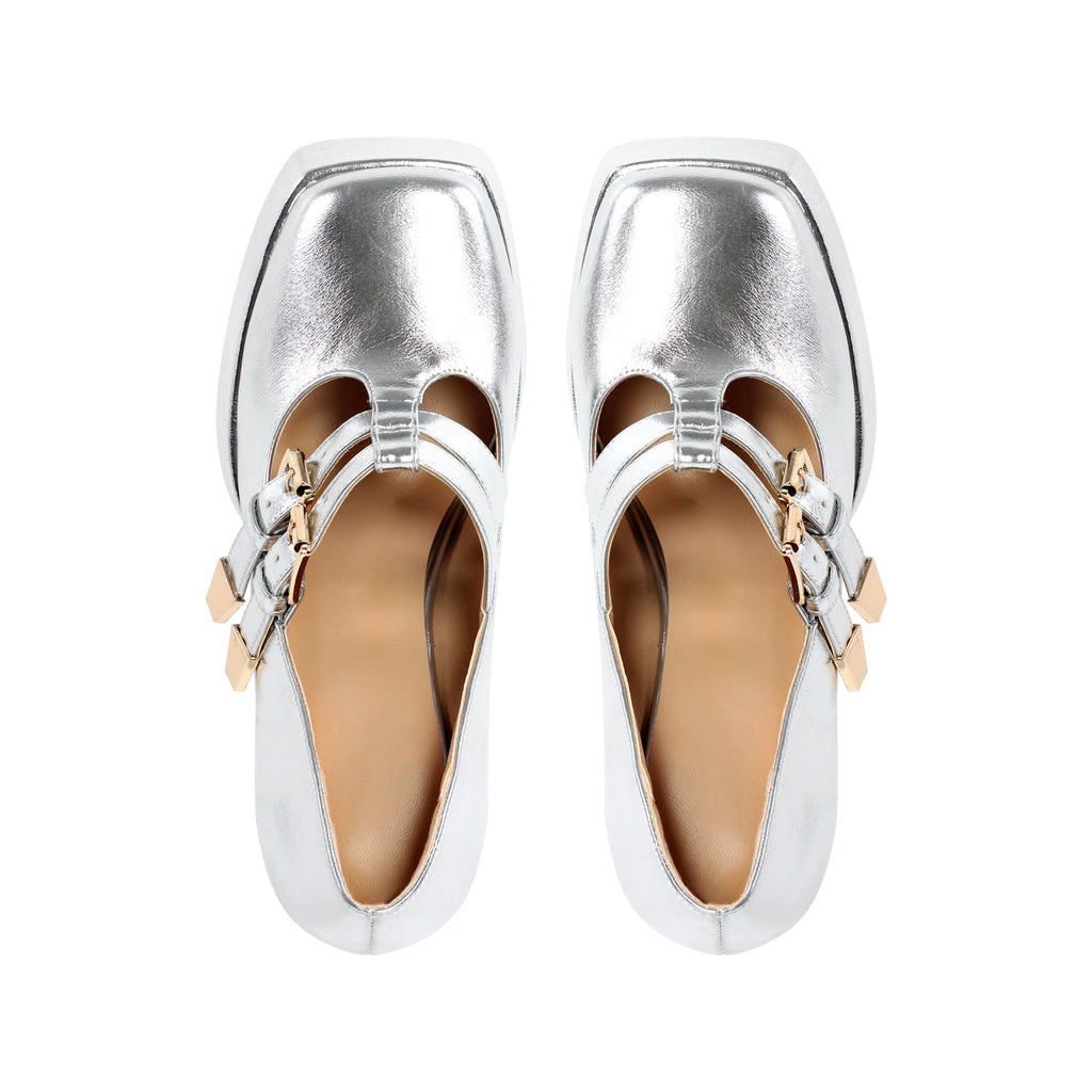 Chunky Heel Straps Mary Jane Pumps