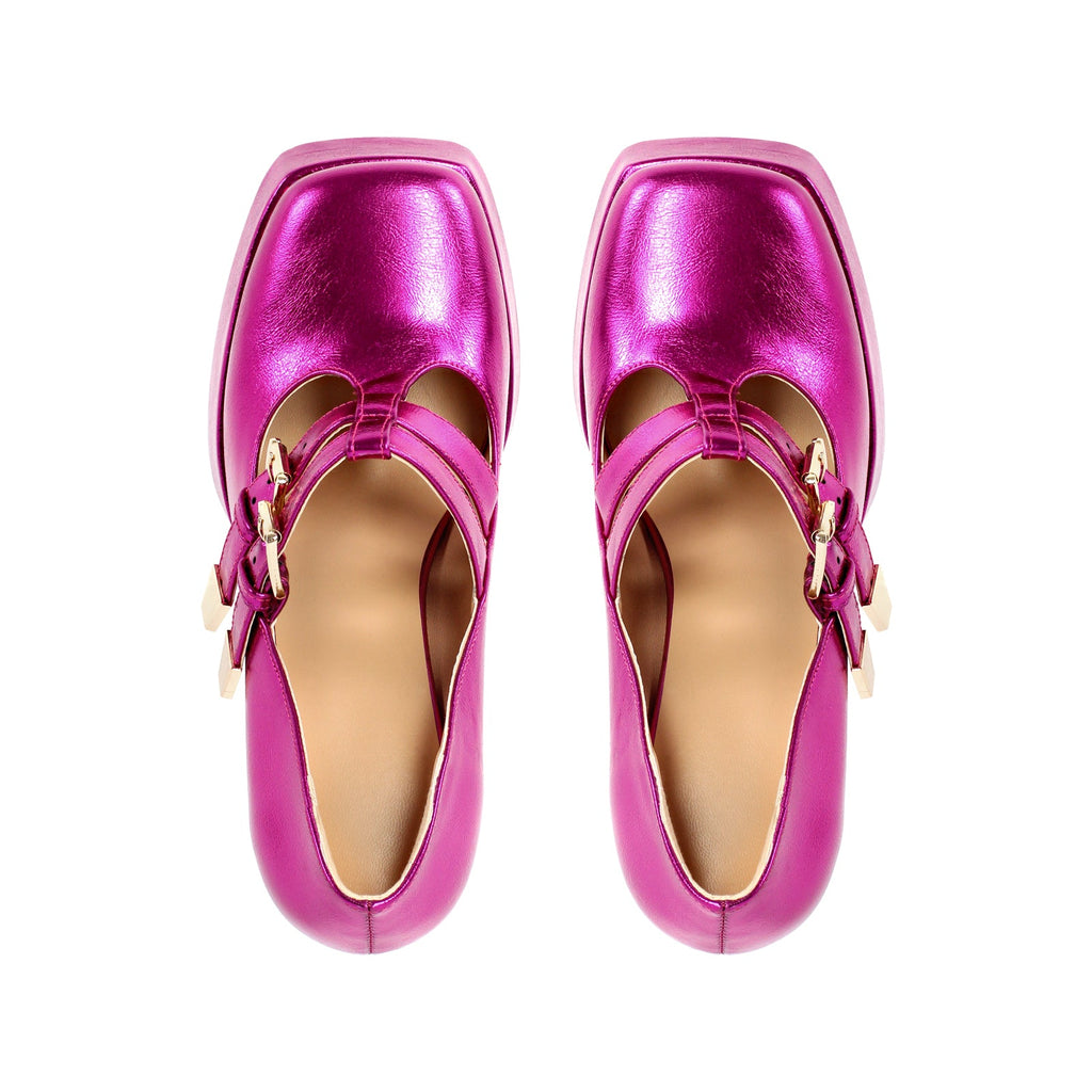 Chunky Heel Straps Mary Jane Pumps