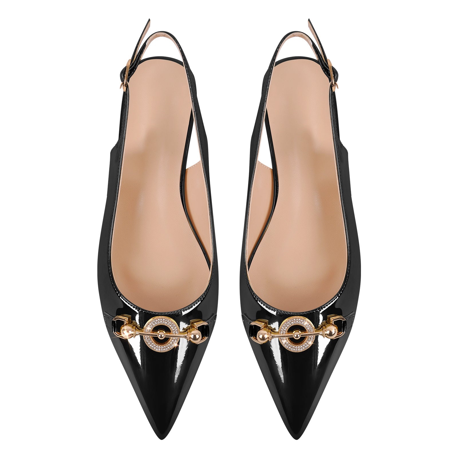 Round Heel Slingback Flats