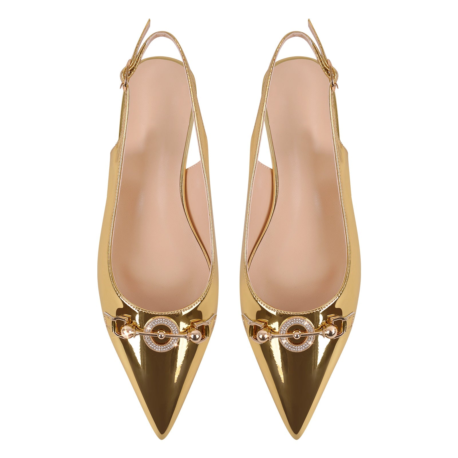 Round Heel Slingback Flats