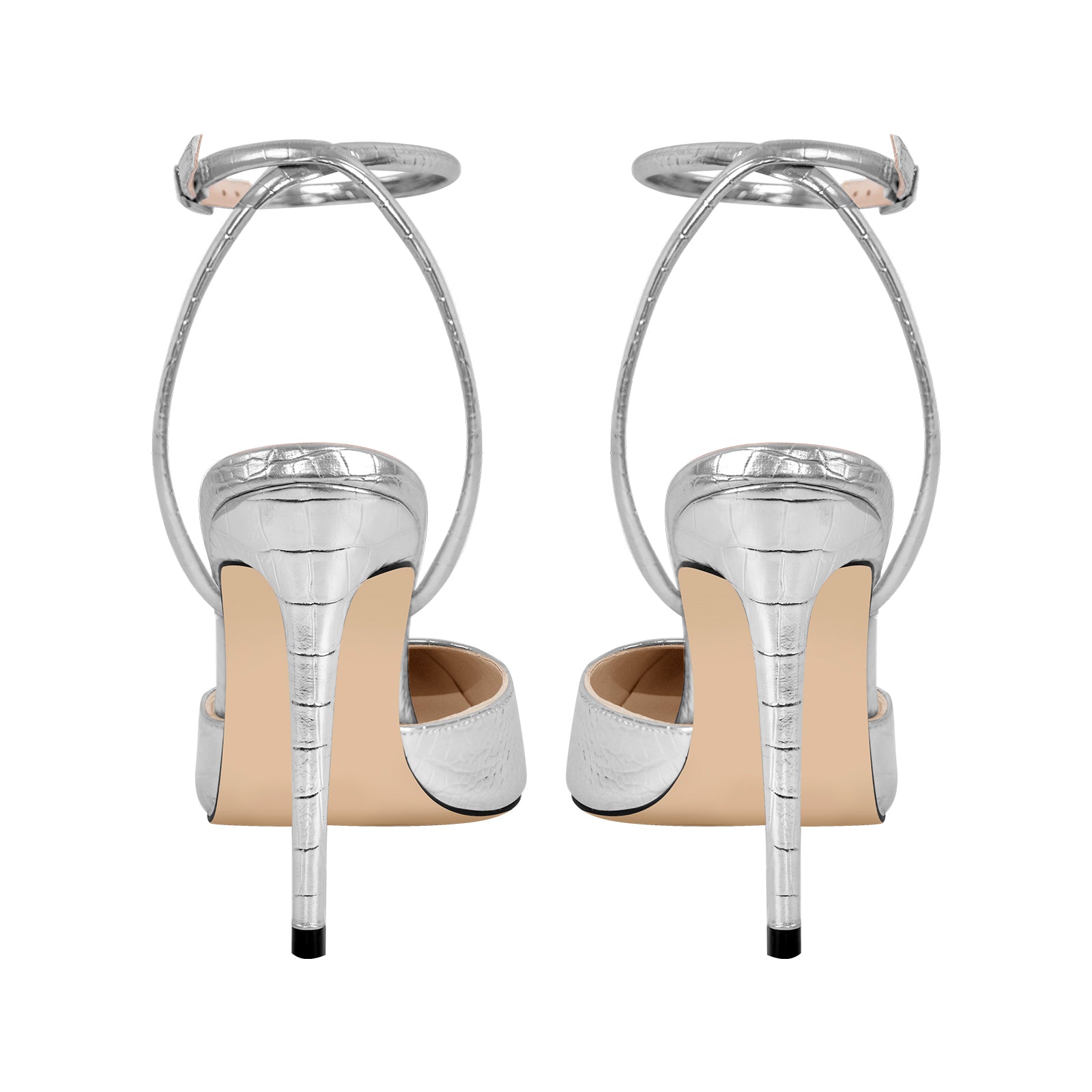 Pointed Toe Stiletto Ankle Strap Pumps