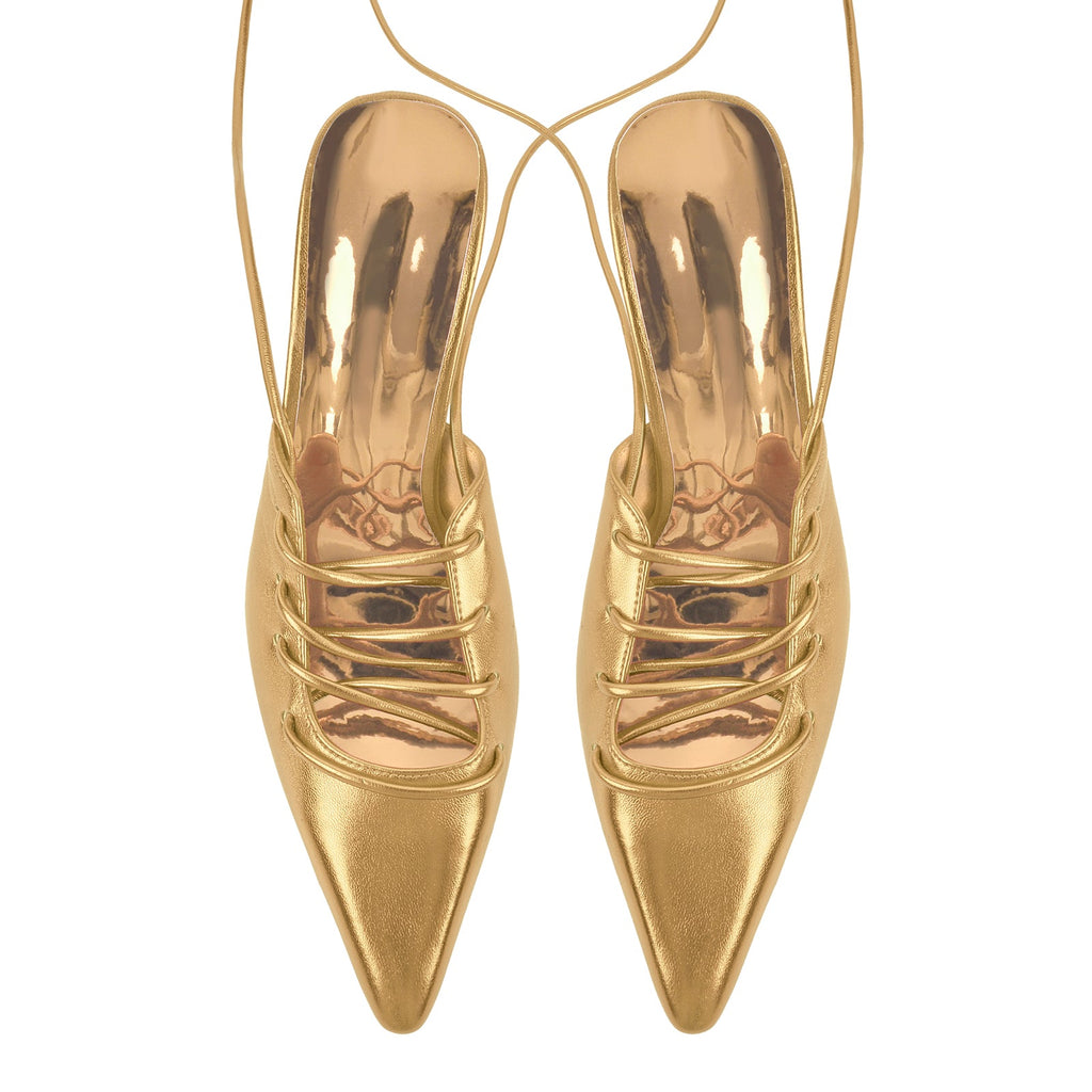 Lace up Pointed Toe Stiletto Pumps