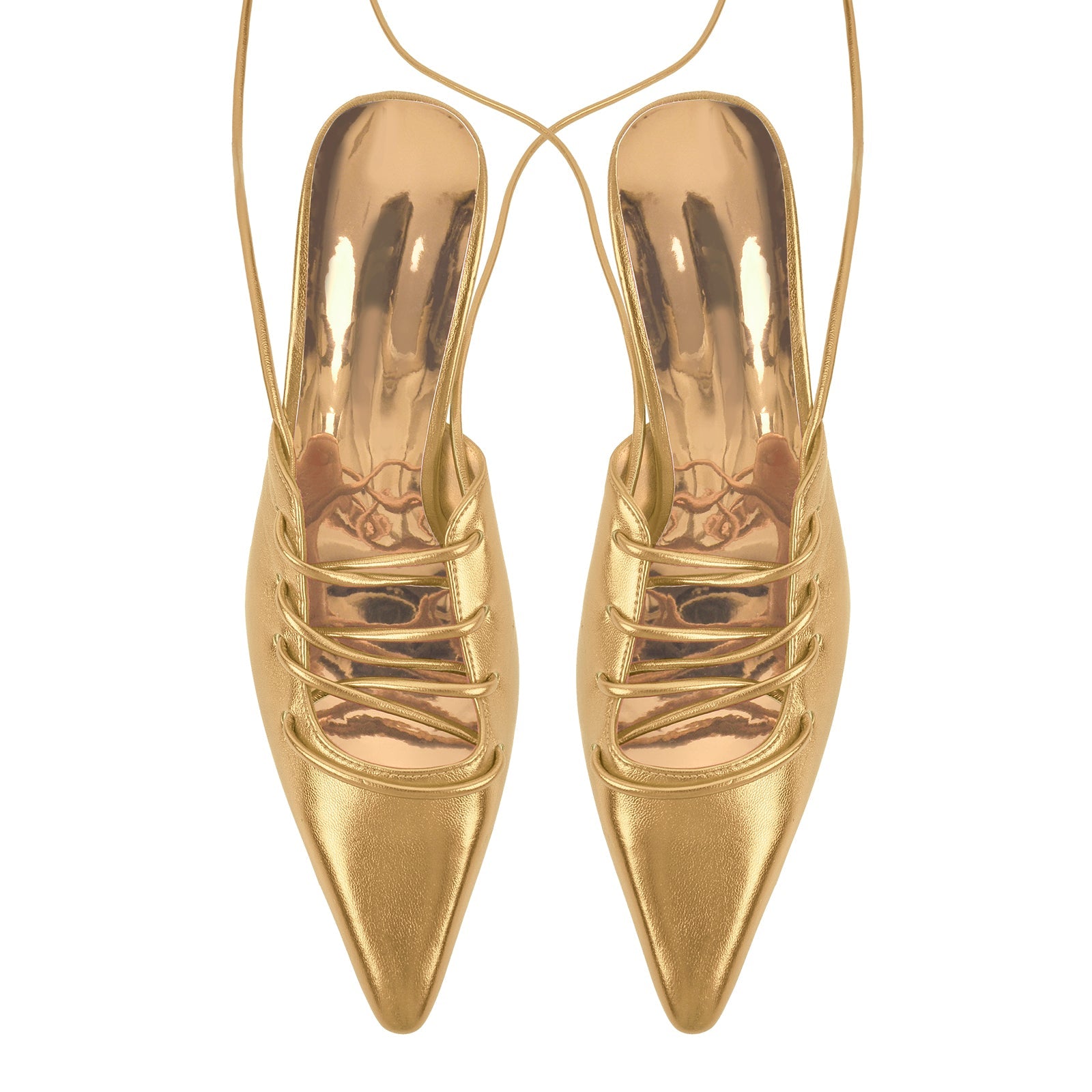 Lace up Pointed Toe Stiletto Pumps