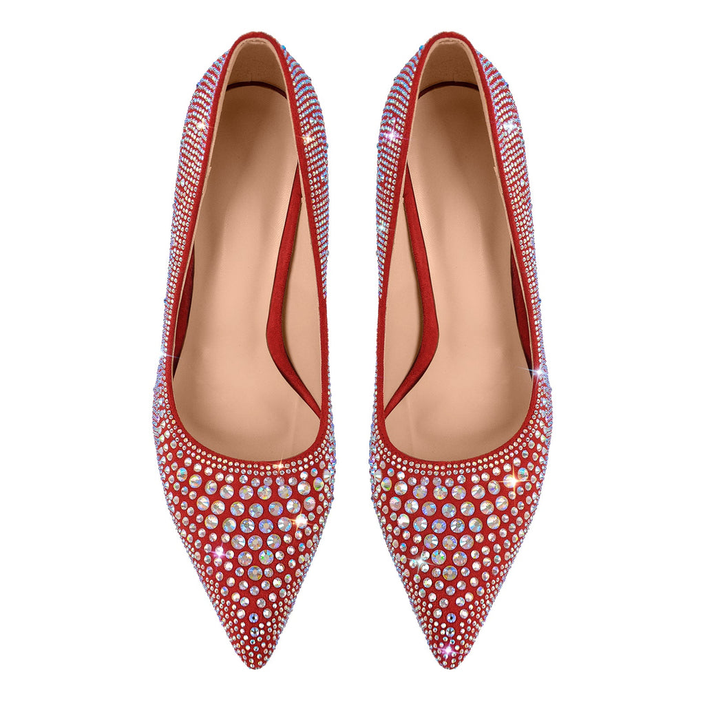 Rhinestone Pointed Toe Stiletto Pumps