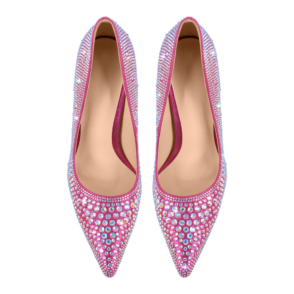 Rhinestone Pointed Toe Stiletto Pumps