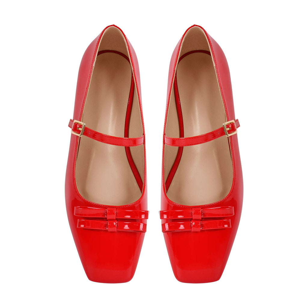 Square Toe Ballet Flats