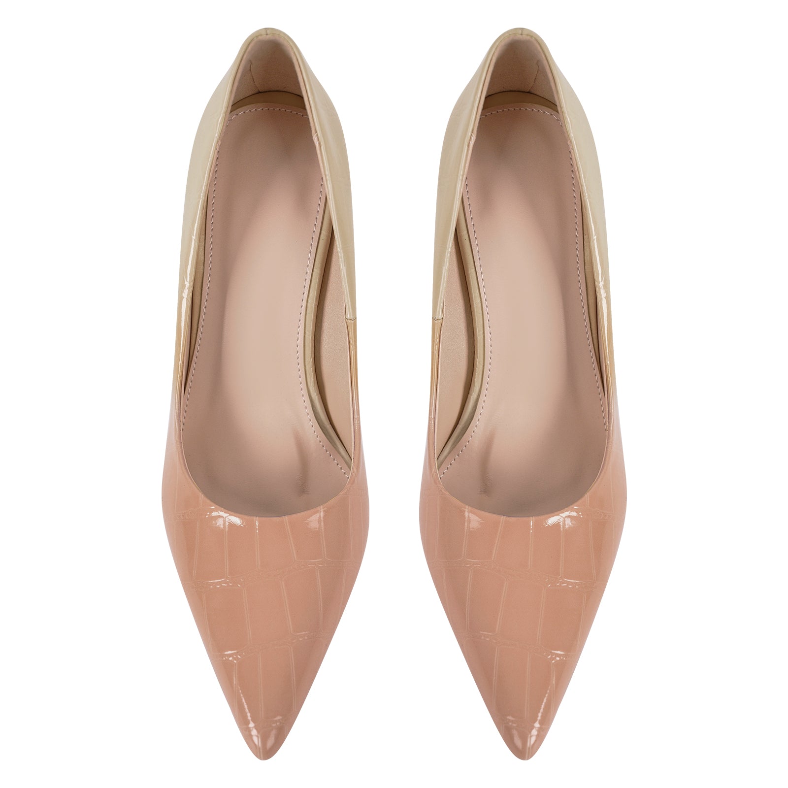 Pointed Toe Gradient Stone Stiletto Pumps