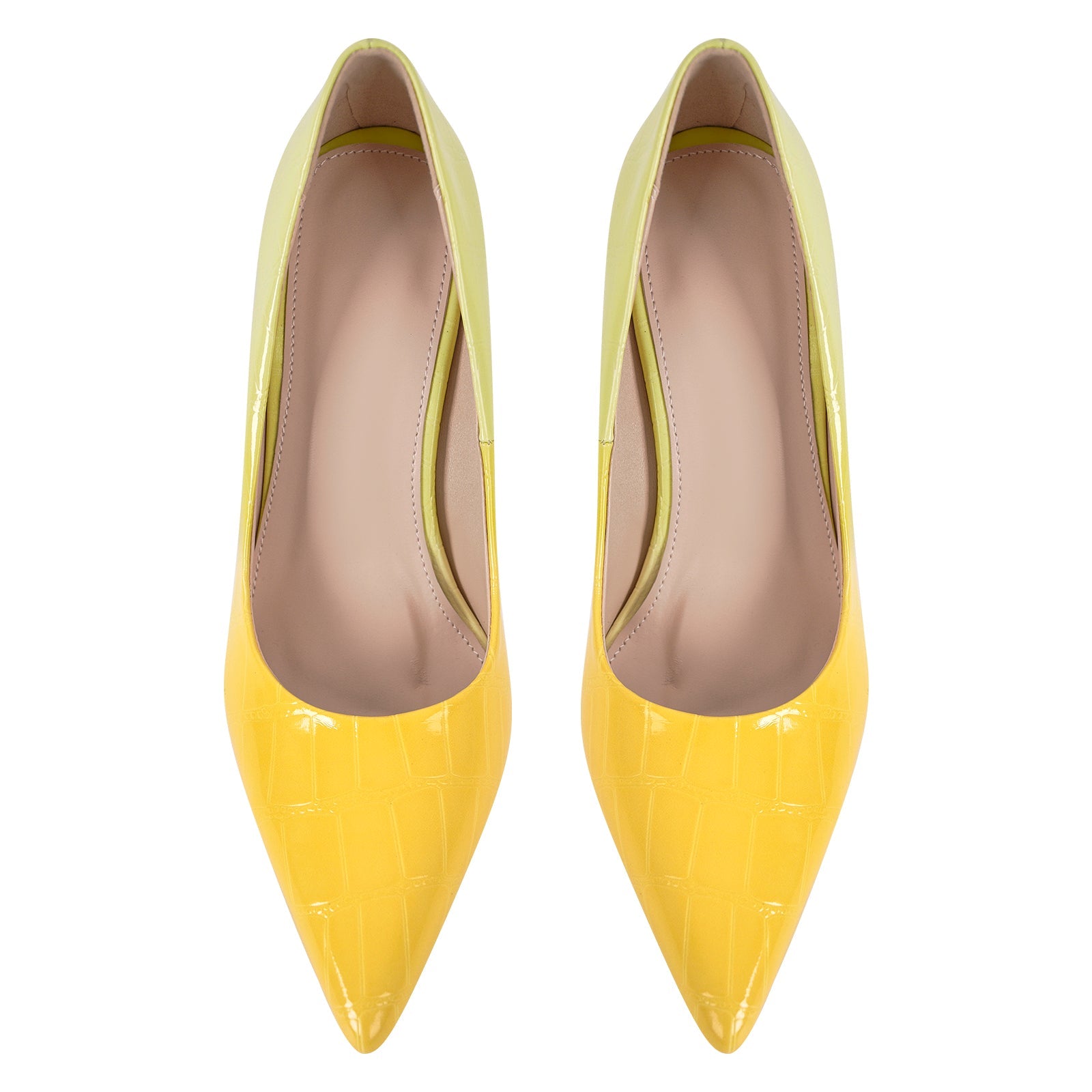 Pointed Toe Gradient Stone Stiletto Pumps