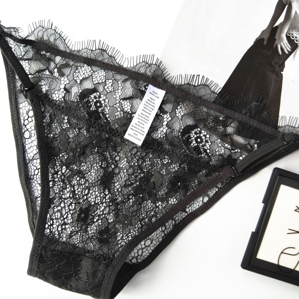 Lace sexy transparent thin strap adjustment panties