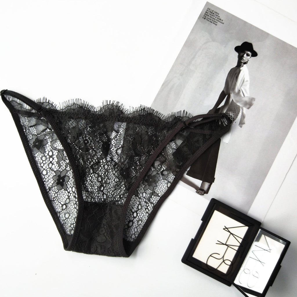 Lace sexy transparent thin strap adjustment panties