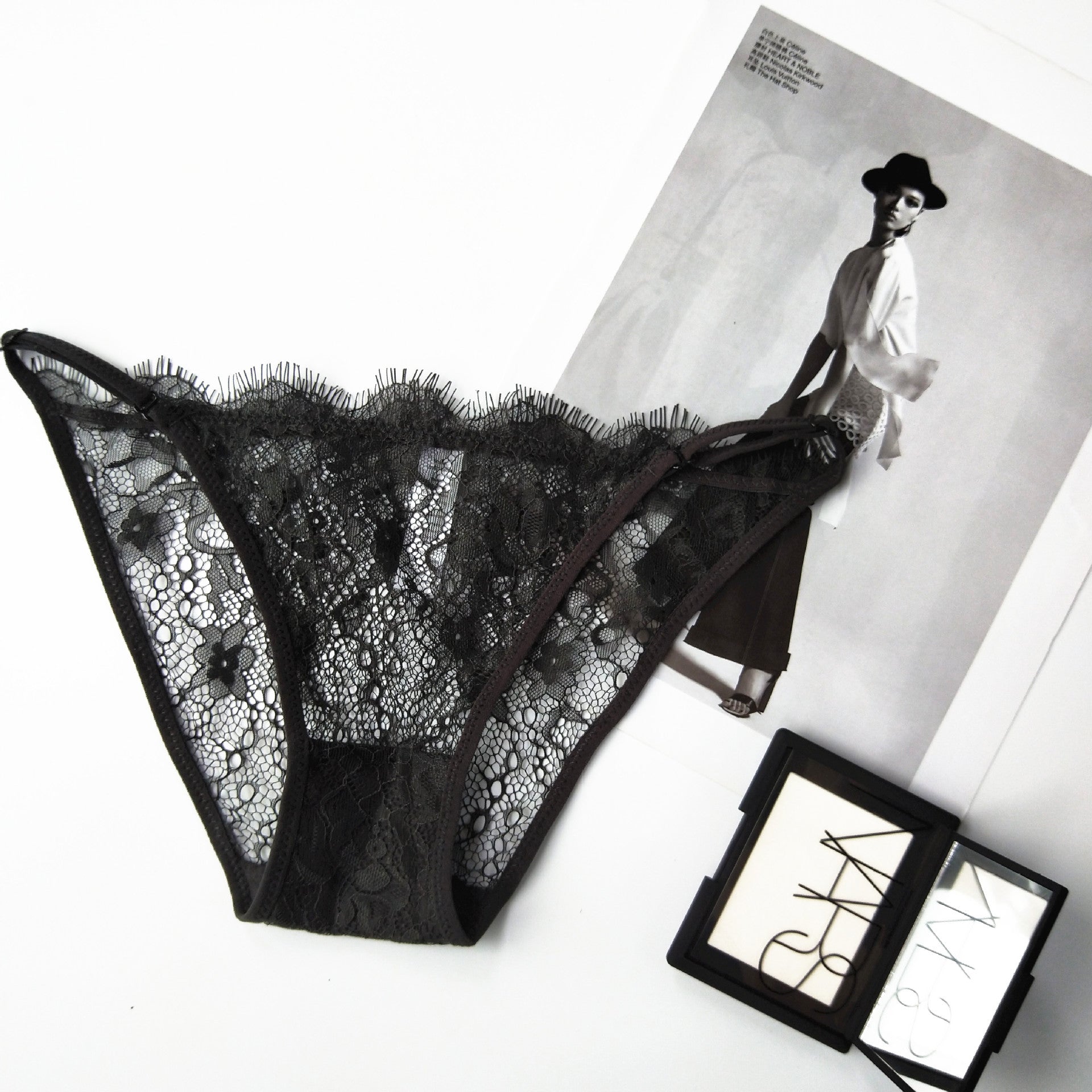 Lace sexy transparent thin strap adjustment panties