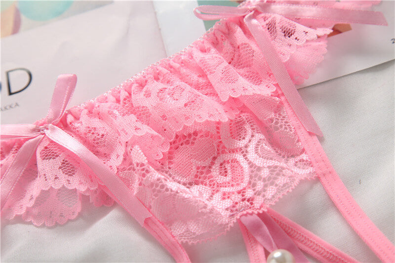 Crotchless Lace Thong