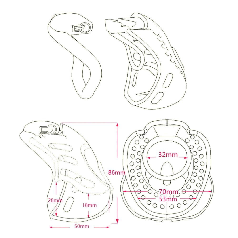 Sissy Wrangler Resin Cock Cage (all rings included)
