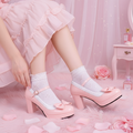 Adorable Pink Bow Mary Jane Heels - Perfect for Your Sissy Style! 💖👠