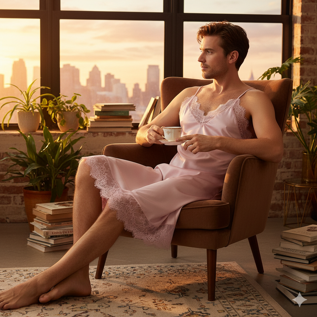 💕 Satin & Lace Sissy Nightgown – Your New “Good Girl” Bedtime Uniform 💕