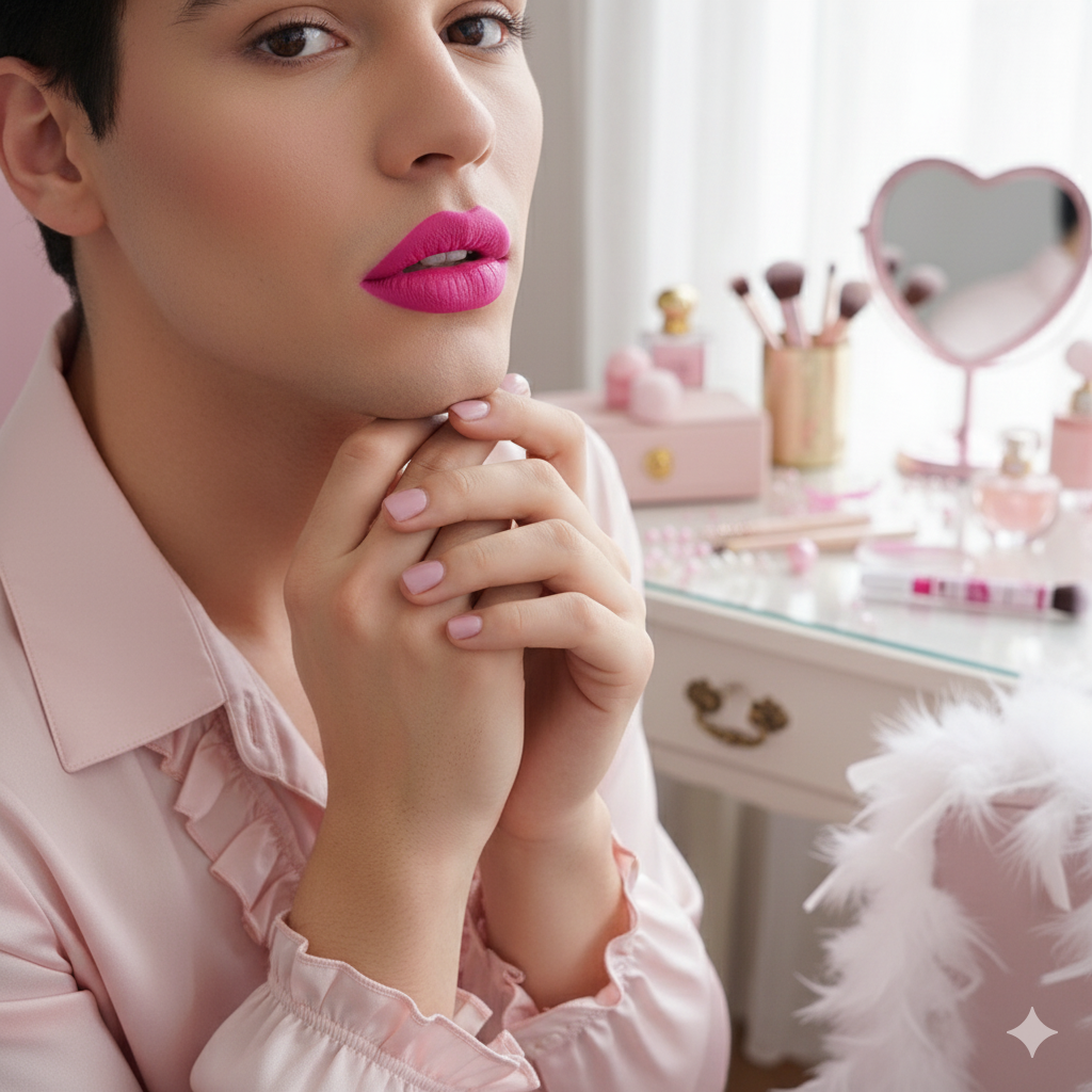 💕 Bubblegum Pink Matte Lip Mud – Sissy Boy's Ultimate Kiss-Proof Pout for Locked Princesses &amp; Good Girls 💕