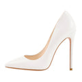 Matte White Pointed Toe Stiletto Pumps