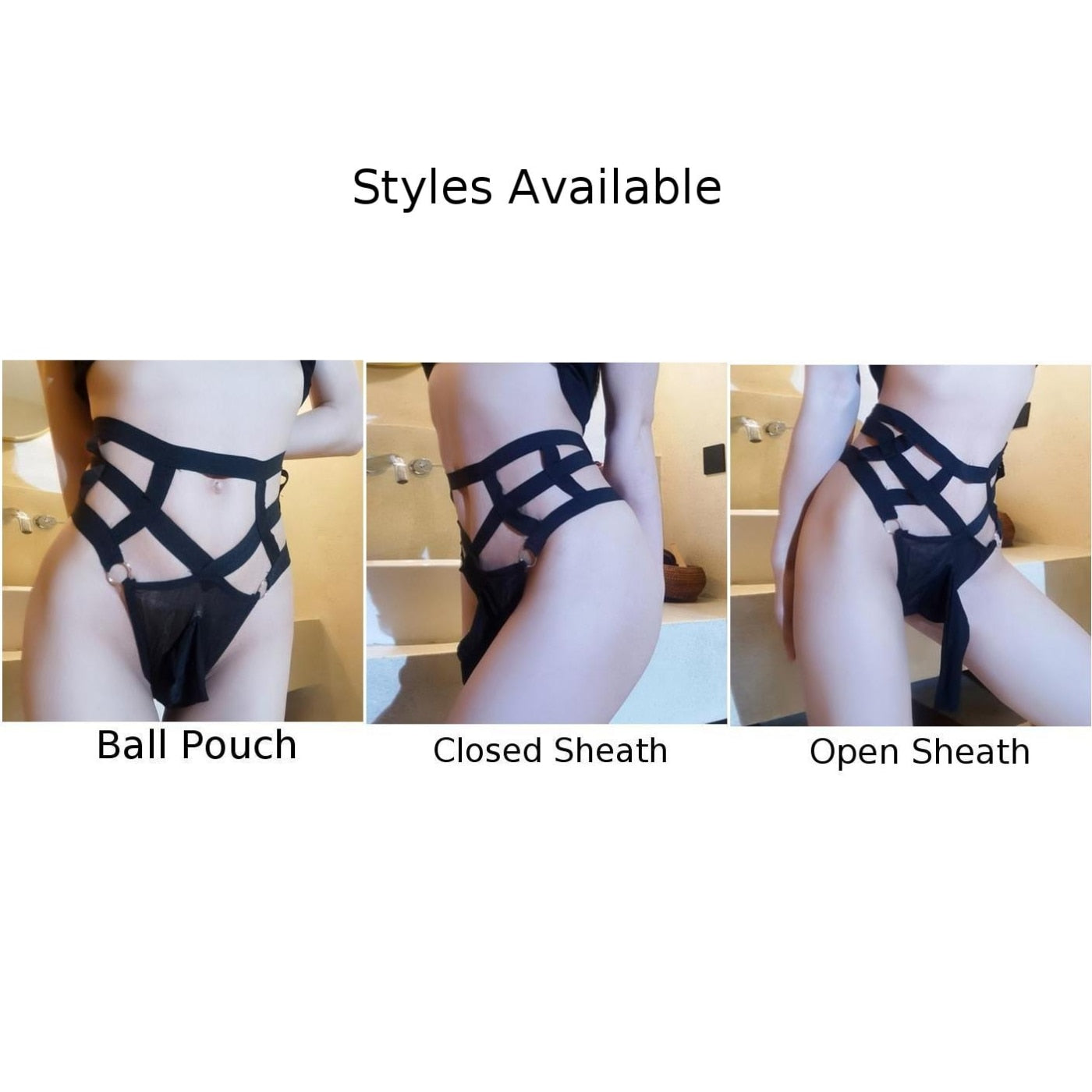 Cross Strap Sissy Pouch Panties