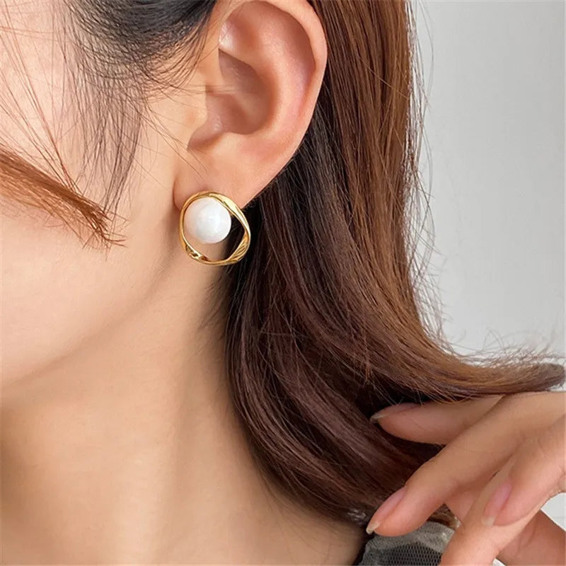 Pearl Clip On Earrings
