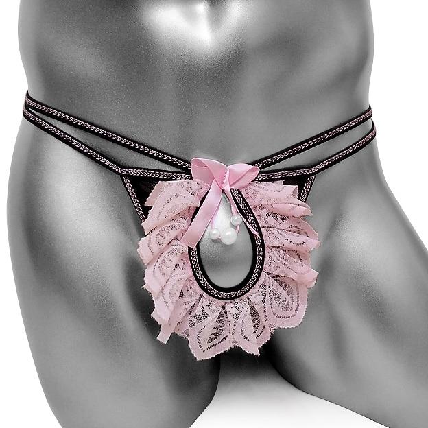 Lace Thong w/ Penis Hole