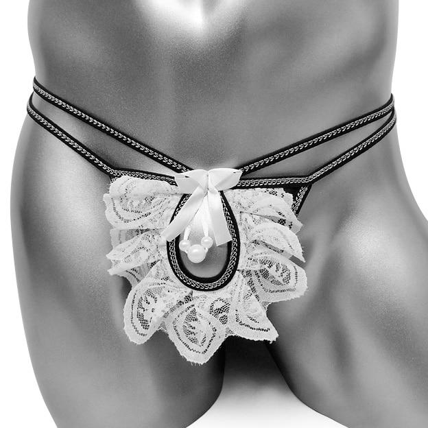 Lace Thong w/ Penis Hole