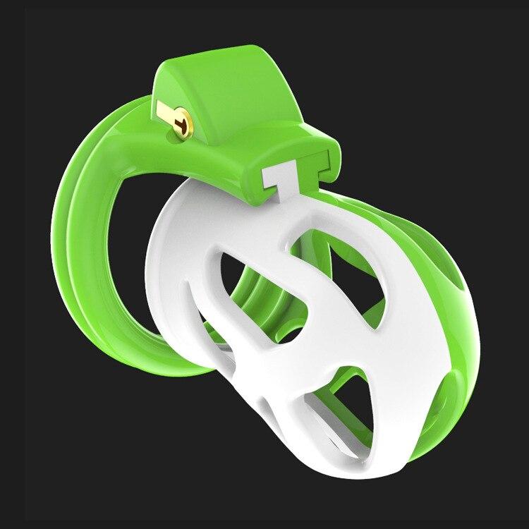 Red & Black Silicone Male Chastity Cage Set – 4 Adjustable Rings, Padlock, and Keys