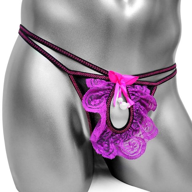 Lace Thong w/ Penis Hole