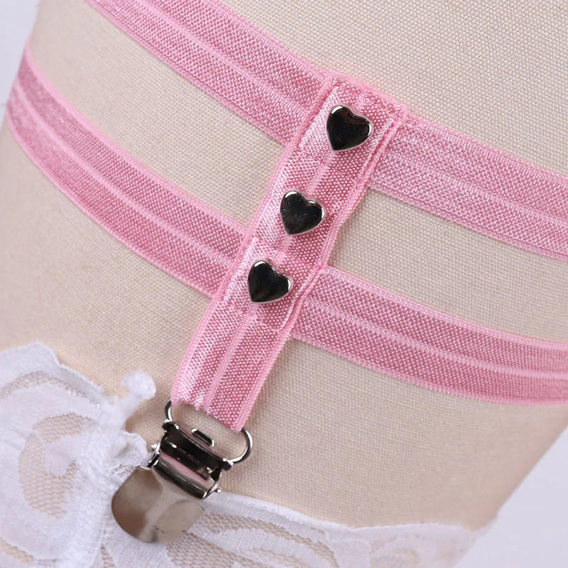 "Lovely Sissy" Satin Garter Set
