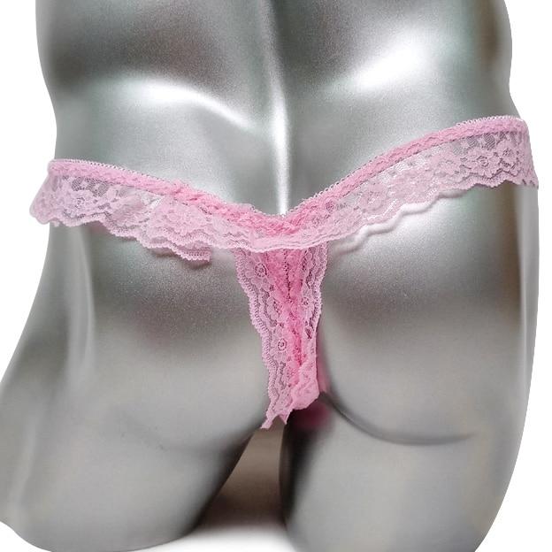 Open Crotch Pink Lace Panty