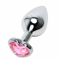 Stainless Steel Gem Accent Plug – Pink, Purple, or White Crystal Base