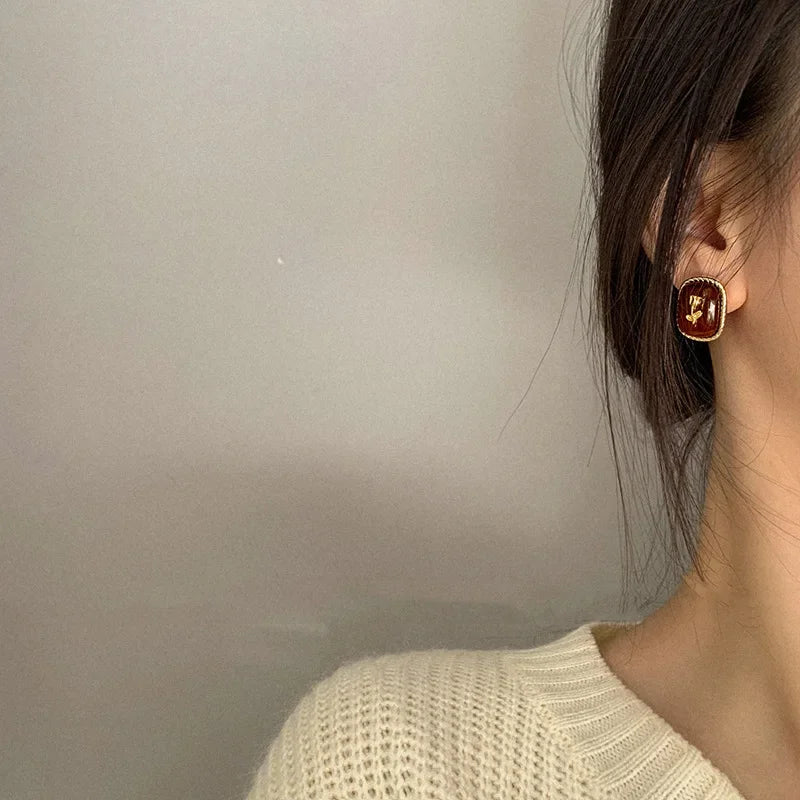 Crossdressing Flower Clip On Earrings