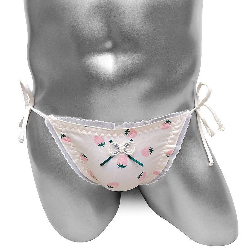 Strawberry Print Ruffles Sissy Panties