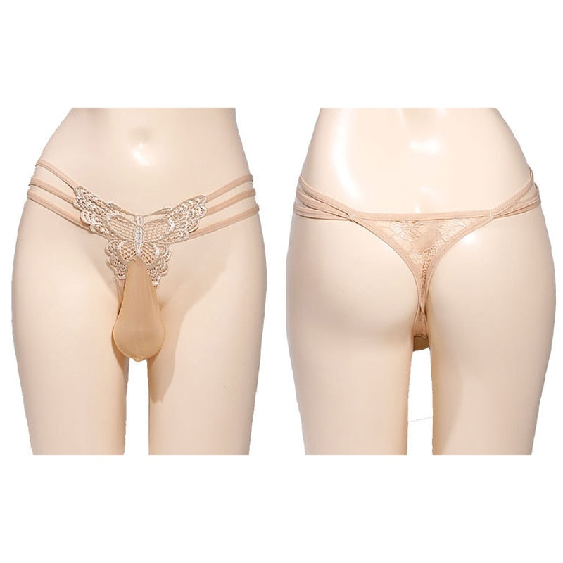 Backless Sexy Butterfly Lace G-String