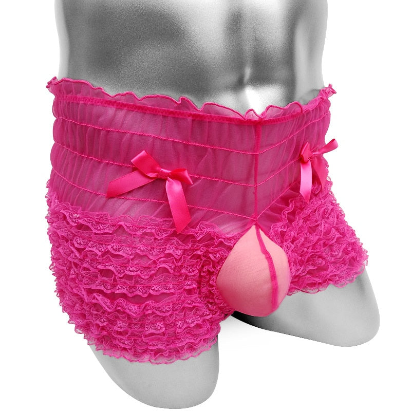 Cute Ruffle Lace Sissy Panties