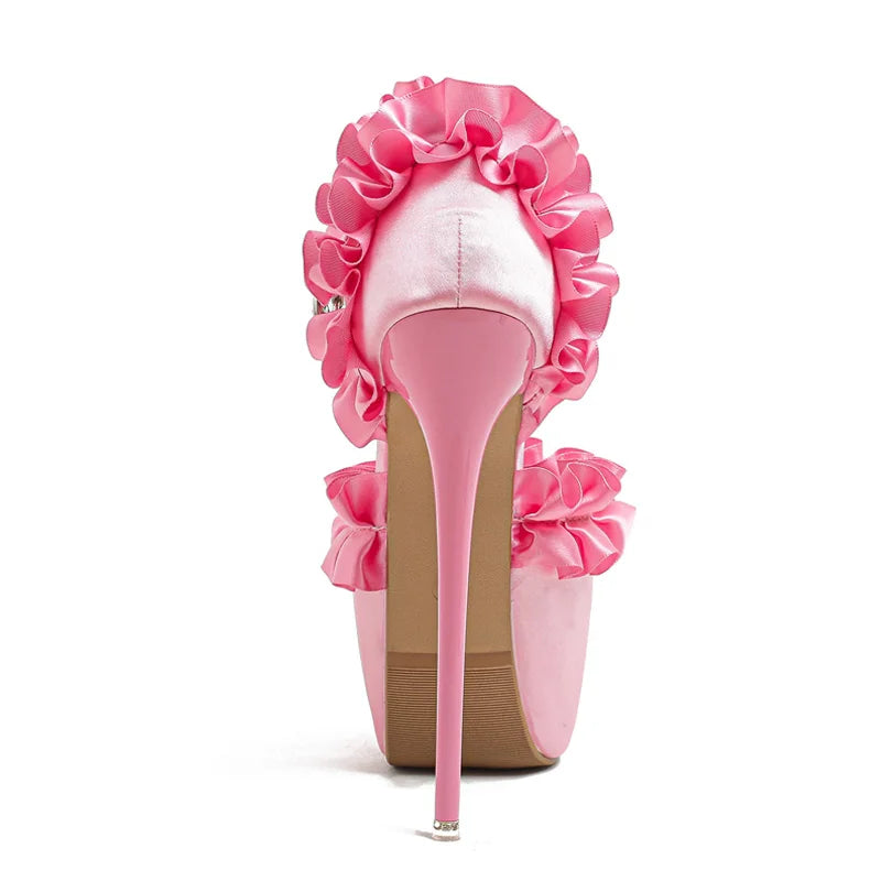 Sissy Ruffles Extreme Heels Platform Pumps – Elevate Your Feminine Fan ...