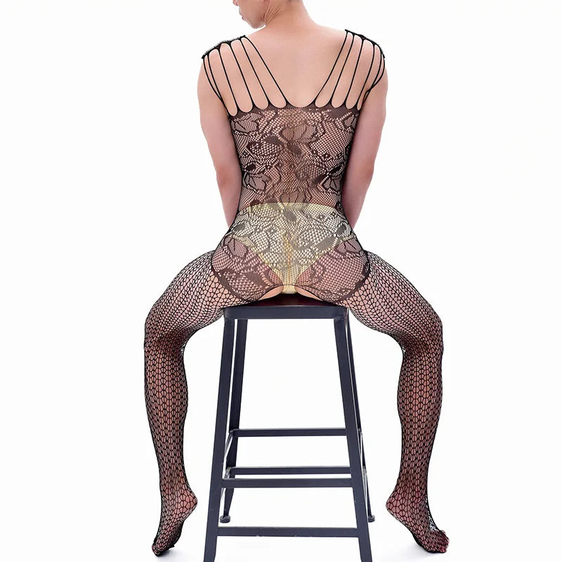 Open Crotch Sheer Bodystocking
