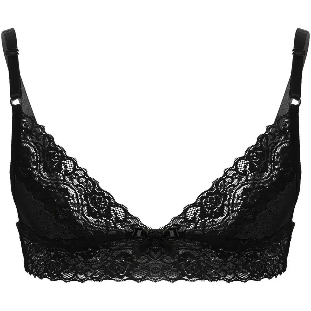 Floral Lace Crossdressing Bra